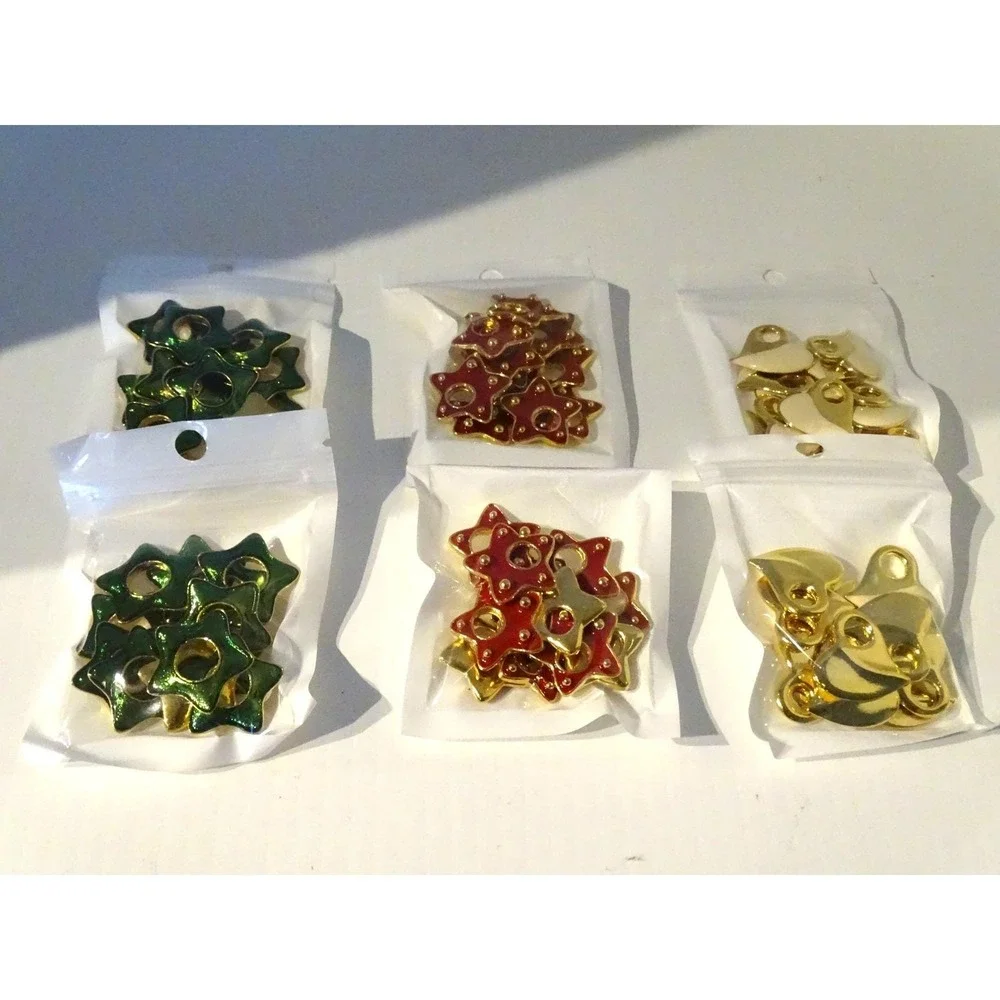 Jewelry Charms Enamel Gold Star Heart Mixed Colors DIY 6 Set New